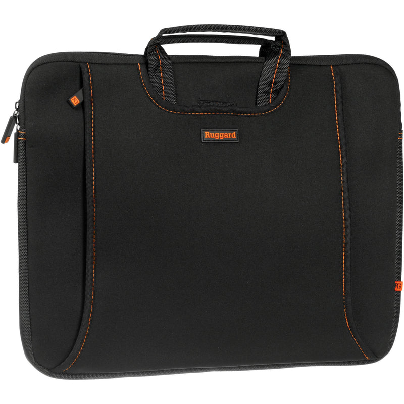 Ruggard 15" Ultra Thin Laptop Sleeve with Handles (Black/Orange)