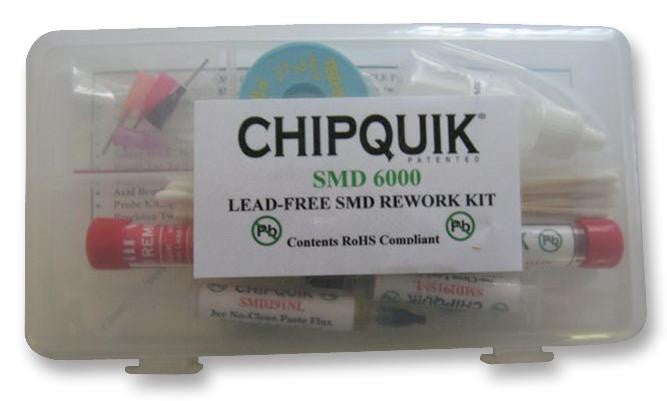 CHIP QUIK SMD6000 Solder & Desolder Rework Kit, Lead Free, 14 Pieces
