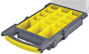 DURATOOL D00416 21cm 15 Compartment Grey / Yellow Organiser Case with Removable Tray