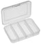 DURATOOL 1024N Storage Box, 4 Compartment, Transparent, 21mm x 91mm x 66mm