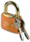 KASP SECURITY K12440YELA1 Yellow Padlock with Brass Shackle Keyed Alike 40mm