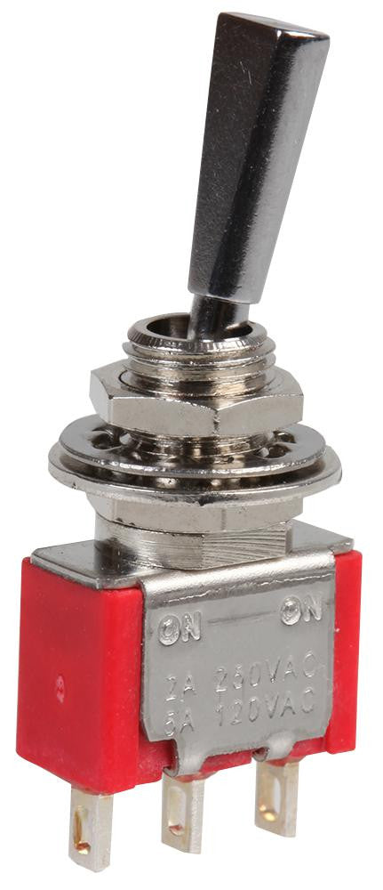MULTICOMP 1MS1T6B11M1QE Toggle Switch, SPDT, Non Illuminated, On-On, 1MS Series, Panel, 5 A