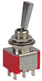 MULTICOMP 1MD1T6B11M1QE Toggle Switch, DPDT, Non Illuminated, On-On, 1MD Series, Panel, 5 A
