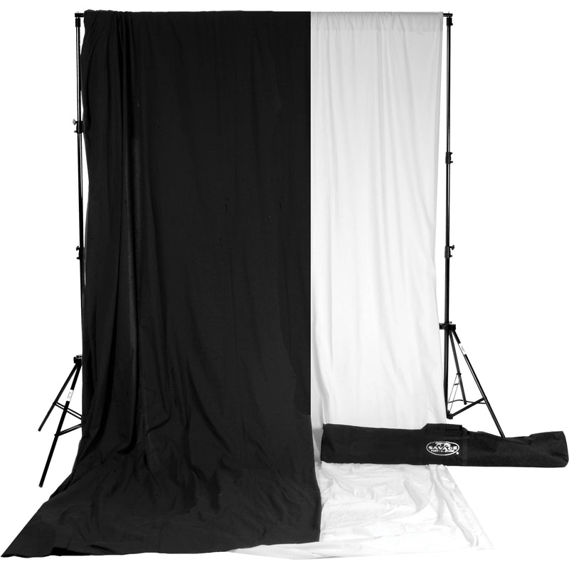 Savage Accent Muslin Background Kit (10 x 24', White Black)