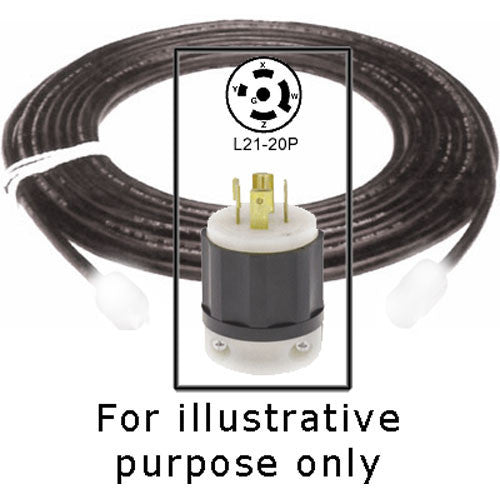 Strand Lighting 10G Extension Cable with L21-20P Twist-Lock Plug for S21 Dimmer - 6'