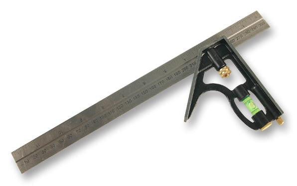 DURATOOL D00248 12" (300mm) Combination Square with Spirit Level