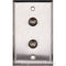 TecNec WP-L1102 One-Gang Wall Plate with Two Recessed Female BNC Connecters