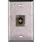 TecNec WPL-1103 Stainless Steel 1-Gang Wall Plate with Female 75 Ohm BNC Canare BCJ-JRU Connector