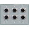 TecNec WPL-3103 3-Gang Wall Plate with 6 Male 3-Pin XLR Connectors