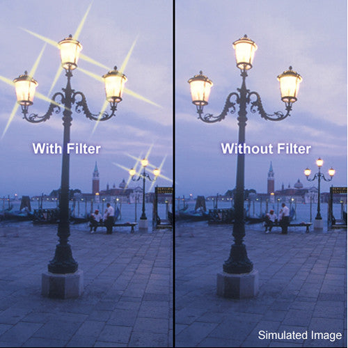 Tiffen 4 x 5.65" 4 Point/2mm Grid Star Effect Glass Filter