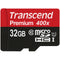 Transcend 32GB Premium 400x microSDHC UHS-I Memory Card with SD Adapter