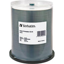 Verbatim CD-R 700MB 52x Write Once Silver Inkjet Printable Recordable Compact Disc (Spindle Pack of 100)