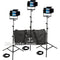 Videssence Baby Base Fluorescent 3 Light Kit - consists of: 3 Baby Base Non Dimming Fixtures, Stand Mounts, Barndoors, Light Stands, Tubes, Soft Kit Bag - 252 Total Watts