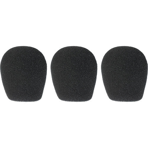 WindTech 300 Series Windscreens for 1-3/8" Diameter Microphones (3 Pack, Black)