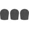 WindTech 900 Series Windscreens for 1-5/8" Diameter Microphones (3 Pack, Black)