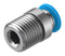 Festo QS-1/4-6-I Pneumatic Fitting Push-In R1/4 14 bar 6 mm Brass QS