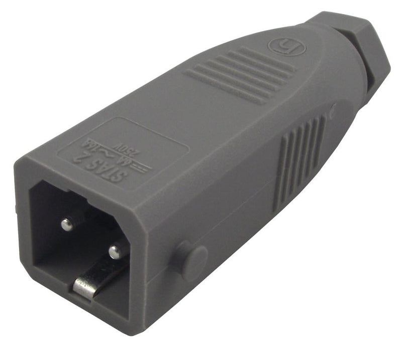 Hirschmann STAS2 STAS2 Rectangular Power Connector 2+E 2 Contacts - ST Cable Mount Screw Plug