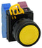 Idec YW1B-M1Y Switch Actuator Plastic Yellow Dia 22mm YW Series Pushbutton Switches IP65