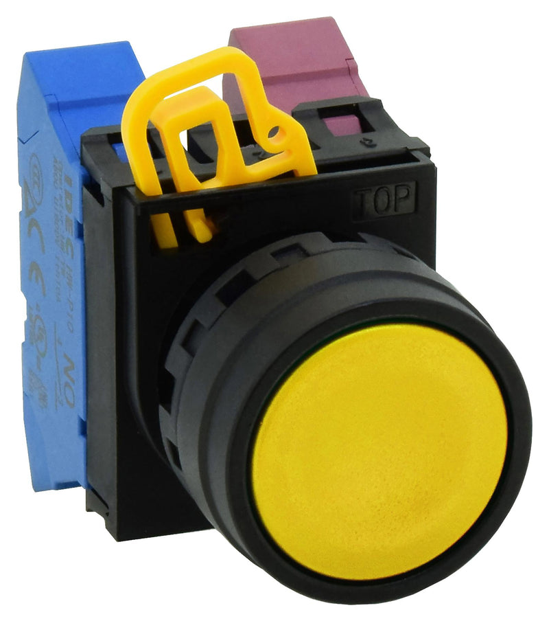 Idec YW1B-M1Y Switch Actuator Plastic Yellow Dia 22mm YW Series Pushbutton Switches IP65