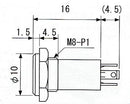 PRO Signal PSG08282 PSG08282 Phone Audio Connector 3 Contacts Socket 3.5 mm Chassis Mount