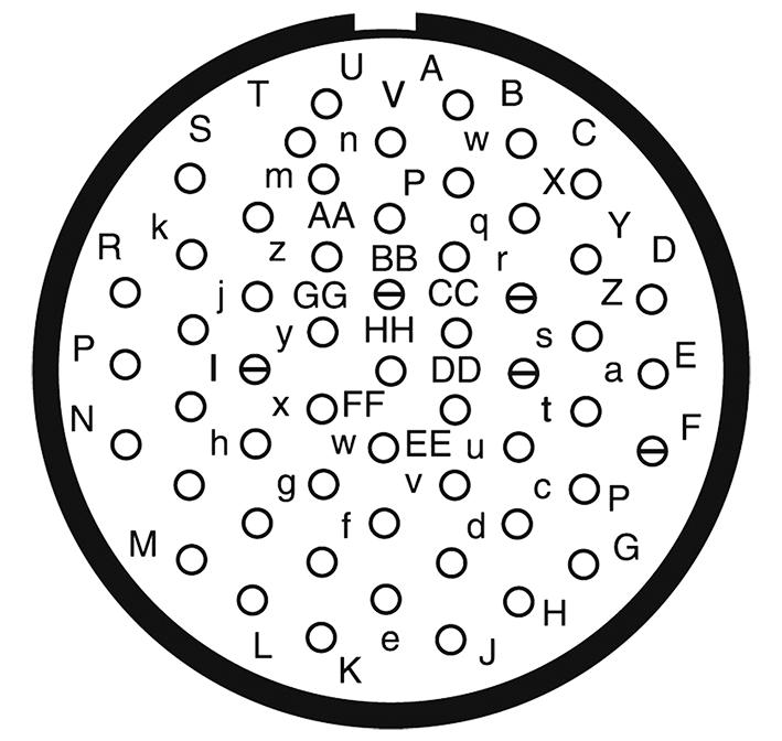 Amphenol Aerospace D38999/26JH55SA-LC D38999/26JH55SA-LC Circular Connector MIL-DTL-38999 Series III Straight Plug 55 Contacts