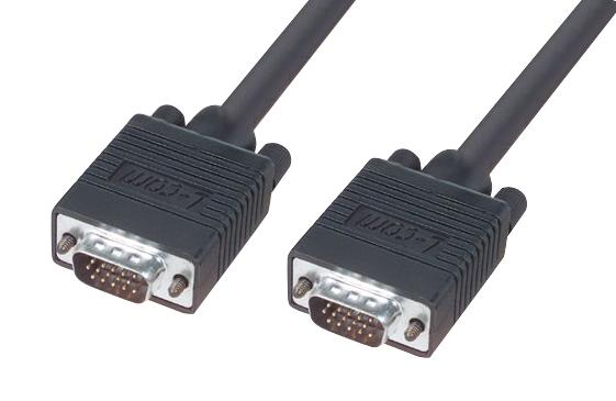 L-COM CGSVGAMM-10 Computer Cord HD-15 Plug 10 Black