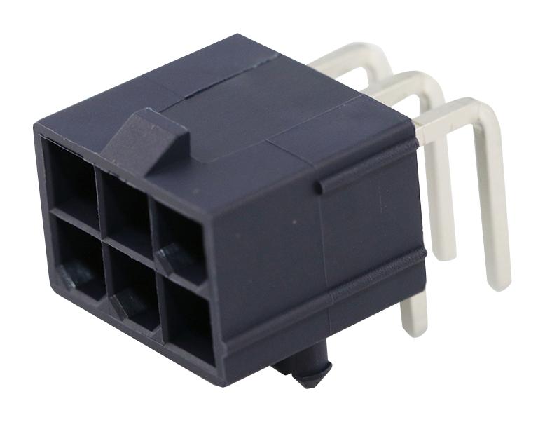 Molex 172448-0006 172448-0006 Pin Header Power 4.2 mm 2 Rows 6 Contacts Through Hole Right Angle Mini-Fit Jr. 172448