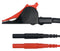 Schutzinger KML 7460 / SAK 1 150 Test Lead 4mm Banana Plugs Shrouded x2 Kelvin Clip 60 VDC 10 A Black Red 1.5 m