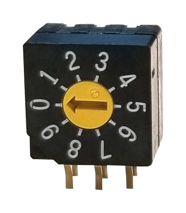 Nidec Copal Electronics SD-2011 Rotary Coded Switch SD-2000 Series Through Hole 10 Position 5 VDC BCD 100 mA