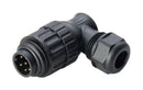Multicomp PRO MP007708 MP007708 Circular Connector MP WA22 Right Angle Cable Plug 6 Contacts Solder Pin Threaded