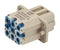 Harting 09120082733 Heavy Duty Connector Insert Han Q Series 8 Contacts Receptacle Push Lock Socket 16 A