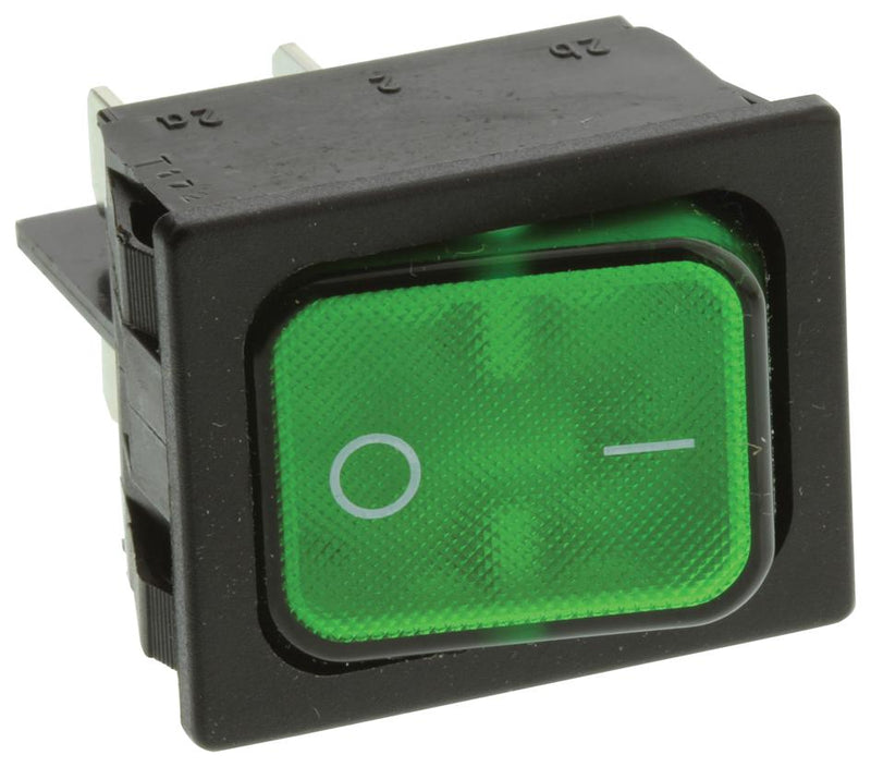 Marquardt 01835.3118-01 01835.3118-01 Rocker Switch Off-On Dpst Illuminated Panel Mount Green 1830