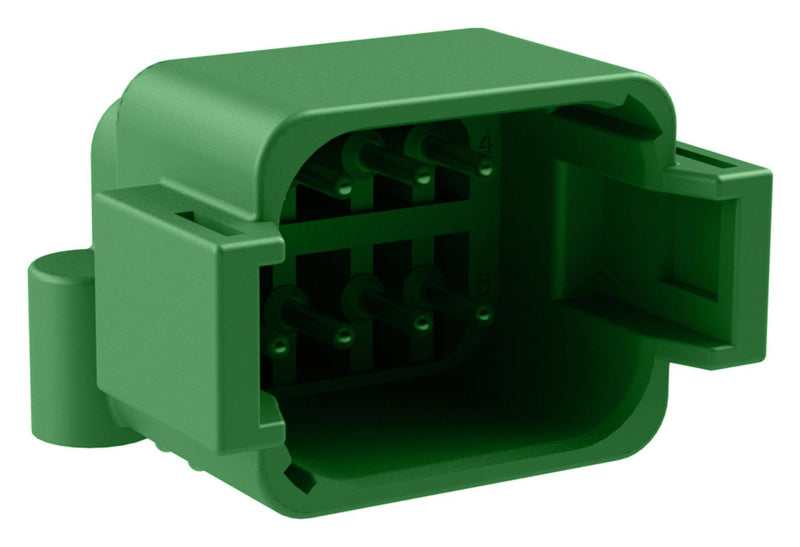 Amphenol SINE/TUCHEL ATF13-08PC-BM13 Board Mount Header Right Angle AT 8 PIN C-KEY Screw Boss TIN Plate 28AH8602