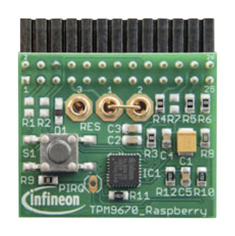 Infineon IRIDIUMSLM9670TPM20TOBO1 Iridium ADD-ON Board Raspberry PI