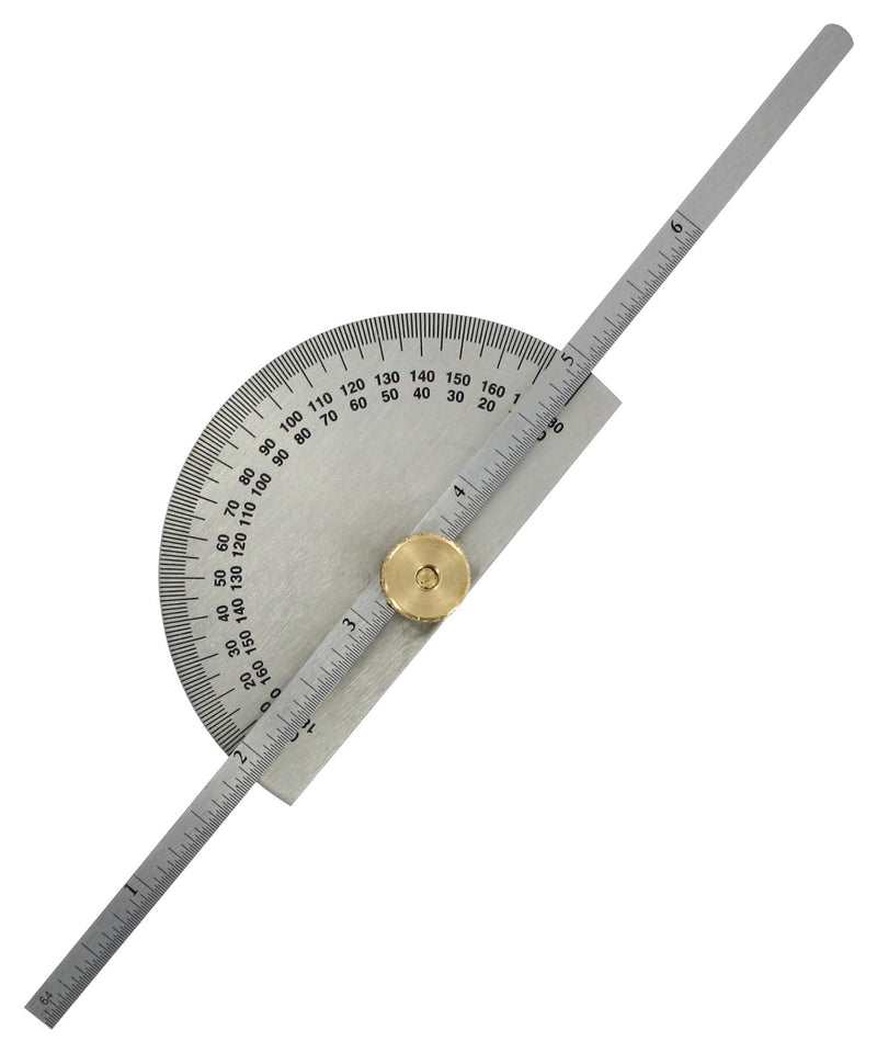 Modelcraft PGA6502 Depth Gauge Protractor Stainless Steel 90&deg; Max Angle 190 mm x 47 15