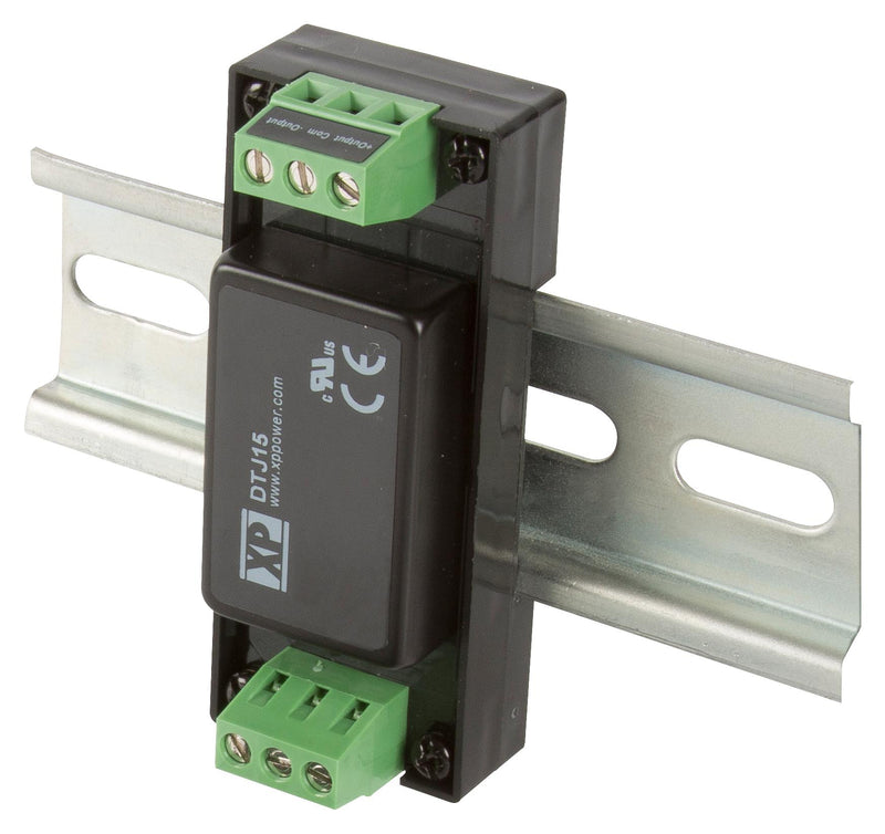 XP Power DTJ1548S12-D Isolated DIN Rail Mount DC/DC Converter ITE 4:1 15 W 1 Output 12 V 1.25 A