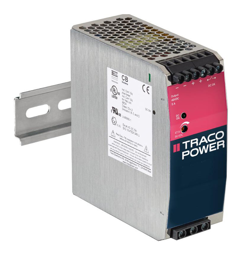 Traco Power TIB 240-124EX AC/DC DIN Rail Supply (PSU) ITE 1 Output 240 W 24 V 10 A