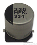 Panasonic Electronic Components EEVFK1H391Q SMD Aluminium Electrolytic Capacitor Radial Can - 390 &micro;F 50 V FK Series 5000 Hours @ 105&deg;C