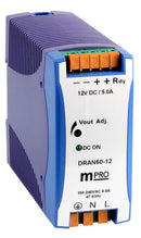 Multicomp PRO MP-DRAN60-12 AC/DC DIN Rail Power Supply (PSU) 90 to 375VDC ITE Hazardous Locations & Transformer 1 Output