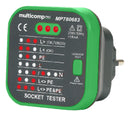 Multicomp PRO MP780683 Mains Socket Tester With RCD Test EU Plug 50 Hz to 60 230 V