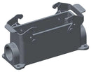 TE Connectivity T1440242121-000 T1440242121-000 Heavy Duty Connector Base Bulkhead Mount Side Entry Aluminium Alloy Body 2 Lever H24B