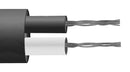 Labfacility XF-1259-FAR Thermocouple Extension Cable Ptfe Insulated Flat Pair Type JX 7/0.2 mm Black 25 m
