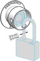Schneider Electric ZBZ3605 ZBZ3605 Assembly Hardware XB4 and XB5 Series 40mm Pushbutton Switches Padlockable Metal Guard Harmony