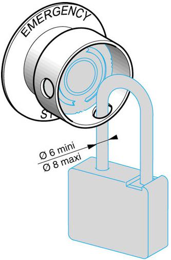 Schneider Electric ZBZ3605 ZBZ3605 Assembly Hardware XB4 and XB5 Series 40mm Pushbutton Switches Padlockable Metal Guard Harmony