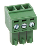 Multicomp PRO MC000057 Pluggable Terminal Block 3.5 mm 3 Ways 26AWG to 16AWG Screw 10 A
