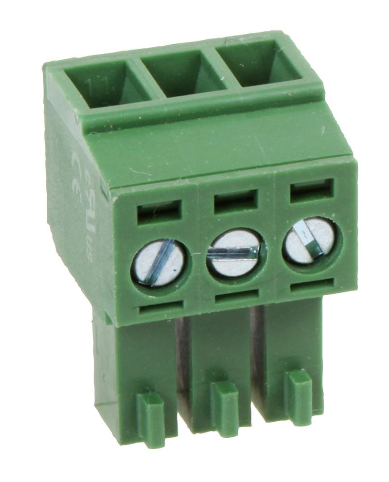 Multicomp PRO MC000057 Pluggable Terminal Block 3.5 mm 3 Ways 26AWG to 16AWG Screw 10 A