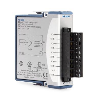 NI 779012-01 Voltage Output Module C Series NI-9263 100 Ksps 16 bit 4 CompactDAQ/CompactRIO Screw