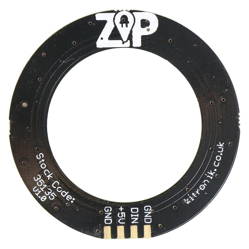 Kitronik 35135 Add-On Board ZIP Arc For micro:bit 12 x RGB Leds 360&deg; Circle