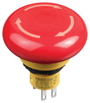 Idec AB6E-4BV02PTRM Emergency Stop Switch DPST-NC Push-Pull Quick Connect Solder 5 A 125 V