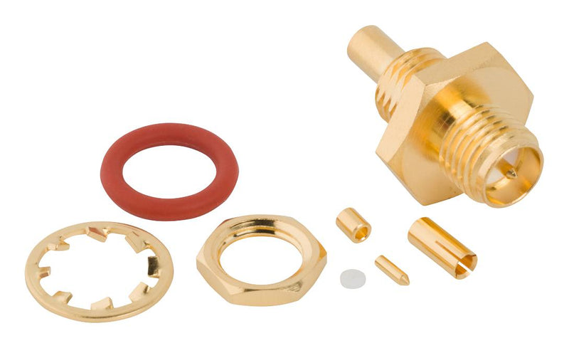 Amphenol RF 901-10772 Coax Conn SMA RP Blkhd Jack 50 OHM